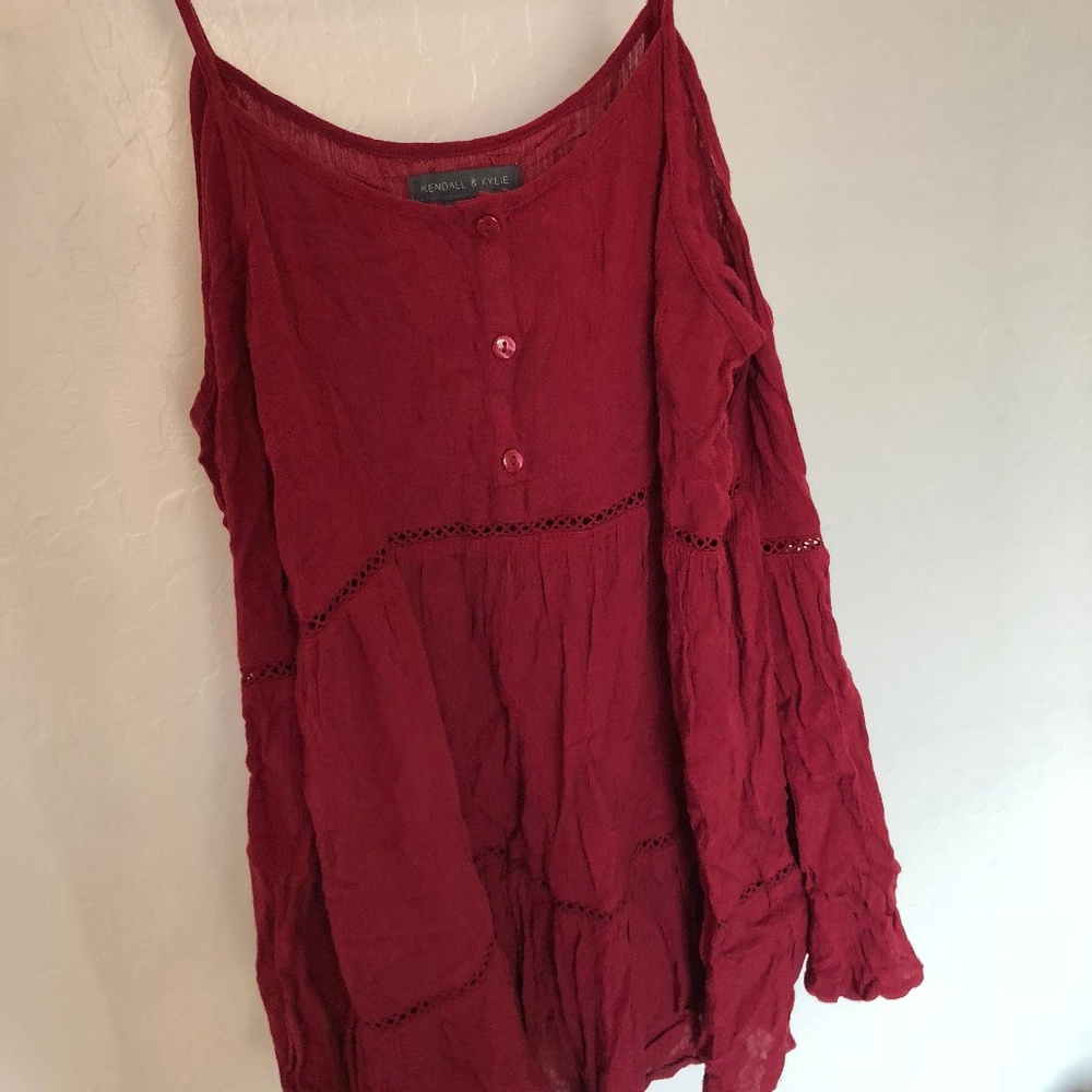 Kendall and Kylie Red dress off-shoulder dress